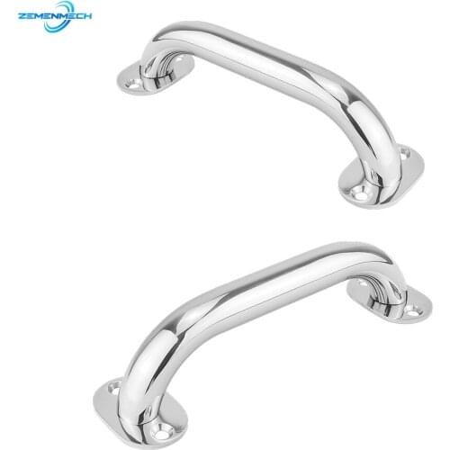 2PCS 316 Stainless Steel Grab Handle Door Handrail Grip Rail Grab Bar Handle Ponton Hatch Yacht Marine Bathroom Boat Accessories