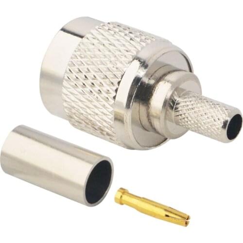 2 Pieces RP TNC Male Jack Center Crimp RG58 RG142 RG223 LMR195 50-3 Cables RF Connector