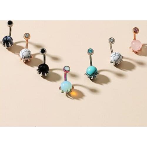 2021 new navel nail skull hand grip ball drill multi color optional Navel button stone acrylic ball
