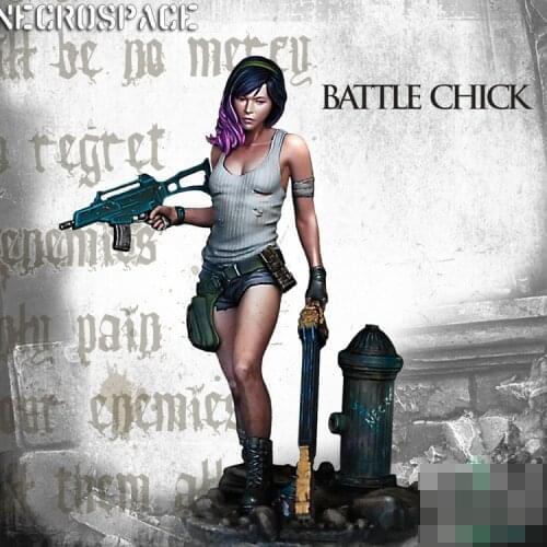 70mm BATTLE CHICK, Resin Model figure GK, Unassembled and unpainted kit