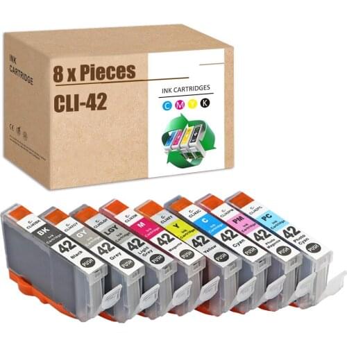 8 Pieces CLI42 Ink Cartridges Compatible for Canon CLI-42 Cartridge work for Pixma pro100 Pixma pro100s Printers