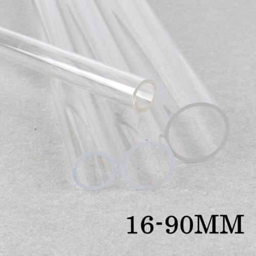 50cm Acrylic Transparent Pipe Outside Dia16~90mm Plexiglass Tube for Garden irrigation Pipe Connector
