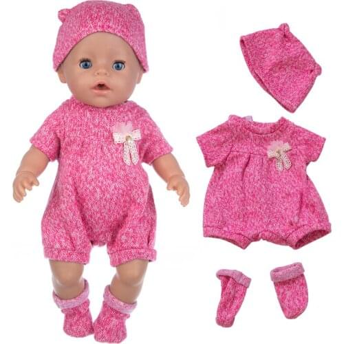 Baby New Born Fit 17 inch 43cm Doll Clothes Accessories Bathrobe Sweater Suit For Baby Birthday Gift
