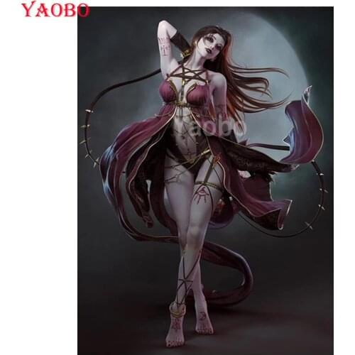 Diamond painting Anime game sexy beauty cross stitch full square round diamond embroidery mosaic Portrait Mystery artwork Gift