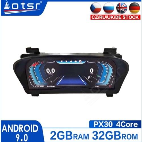 AOTSR 12.3 Inch For Toyota Alphard 2008-2019 Car LCD Cluster Instrument Dashboard Multimedia Modification GPS navigation player