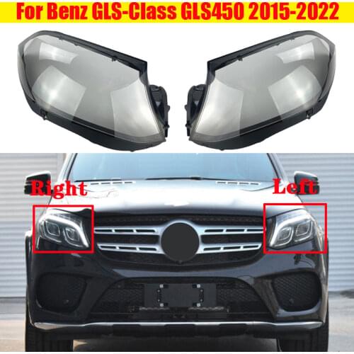 Car Light Caps Transparent Lampshade Front Headlight Cover Glass Lens Shell Cover For Mercedes-Benz GLS-Class GLS450 2015-2019