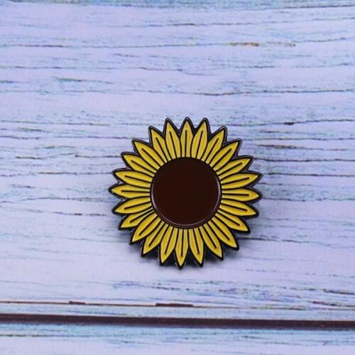 Sunflower Brooch Gift Lapel Pin for friend on Tie Tack Backpack Hat Badge