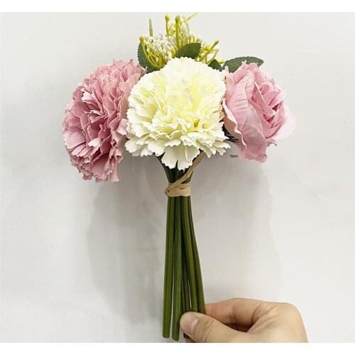 6pcs/set hydrangea artificial silk flowers wedding decorations bridal hand bouquets