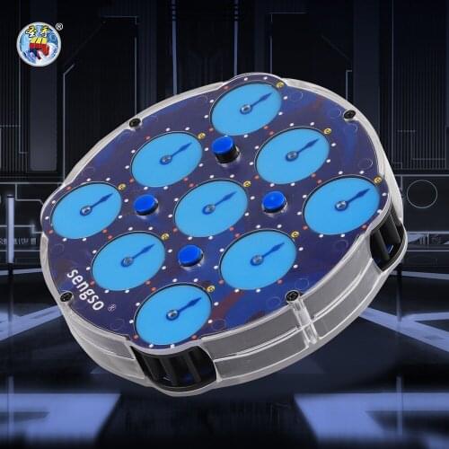 Sengso Children Game Magnetic Positioning Magico Clock Cubo Transparent Blue ABS Profissional Magic Clock Intelligence Gear Toys