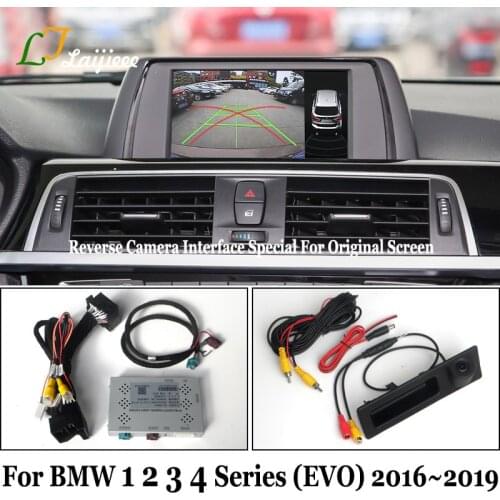 For BMW 1 2 3 4 F20 F21 F22 F23 F30 F31 F34 F32 F33 F36 2016~2019 iDrive 5.0 6.0 NBT EVO System OEM Screen HD Reverse Camera Kit