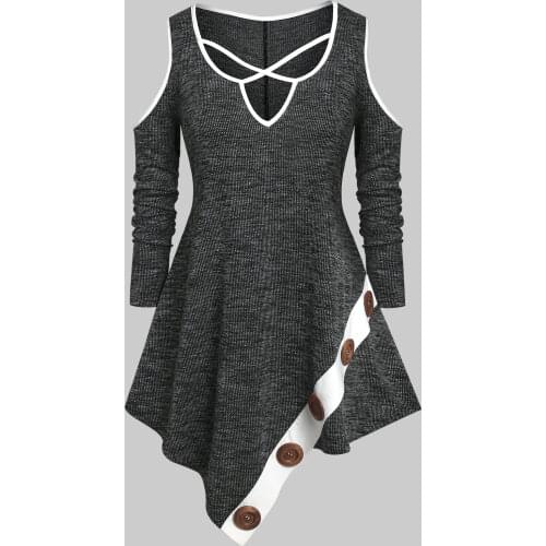 Dressfo Women's Knitted T-shirts