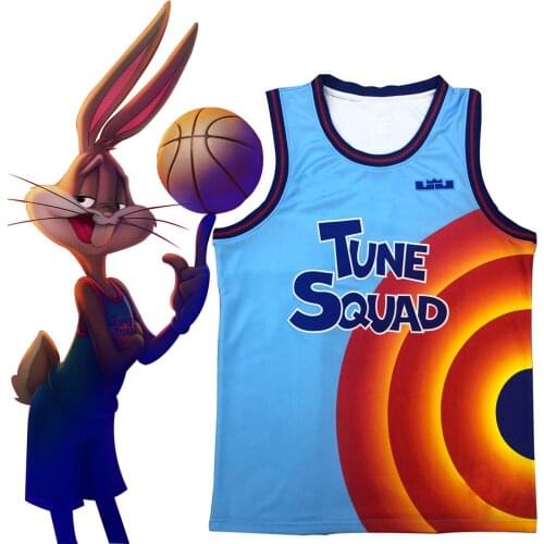 Space Basketball Shirt Jam 2 Jersey James Tune Squad Cosplay Costume A New Legacy Uniform Tops Shorts Clothes Set For Kids Adult