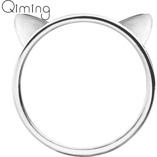 Lovely Cat Bear Ear Finger Ring Cool Midi Wedding Kitty Animal Cat Rings Sweet Jewelry Gift for Women Girls