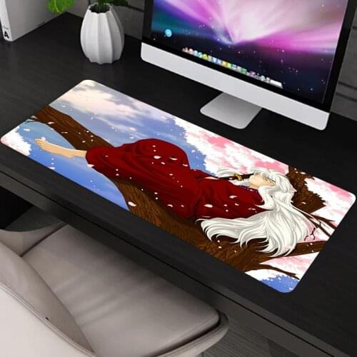Inuyasha Mousepad Mouse Mat Mause Pad Gamer Stitch 3d Gamers Accessories Carpet Long Varmilo Gaming Pink Company Pc Anime Hot