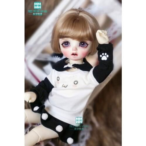 Doll clothes fits 1/6 bjd doll Casual knitting ball set of four sweater + skirt + collar + socks