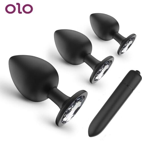 OLO Adult Products Prostate Massager Sex Toys for Women Men Bullet Vibrator Erotic Butt Plug Anal Plug