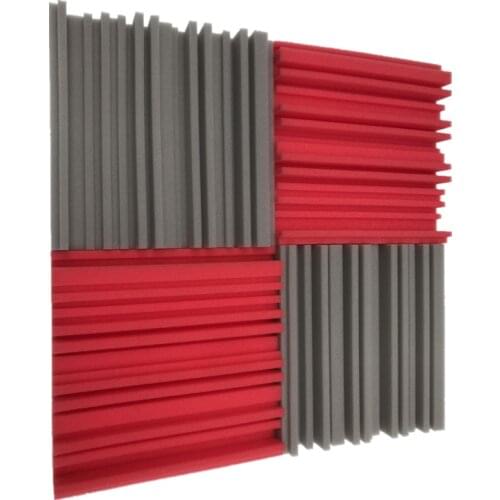 24pcs 250x250x50mm Studio Panels Sound Absorbing KTV Noise Absorption Foam Tile Wedge Sound Proofing Wall Panels Acoustic Foam