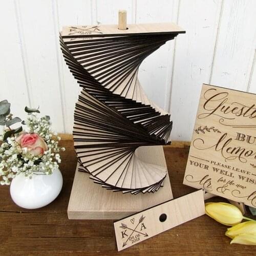 Personalized arrow Wedding Build Memories Guestbook Guest Book Tower, Custom 3D Wood Wedding Guestbook Alternative