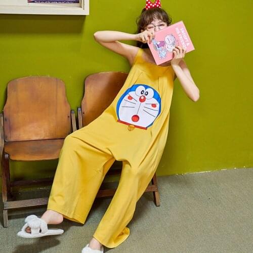 Adult Pajama Women jumpsuits One-piece Pyjamas Sleepwear Cartoon Cute Printing Pajamas Girl Leisure Wear Home Wear