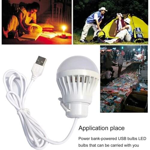 Portable Lantern Camp Lights 1.2m USB Bulb 5W/7W Power Outdoor Camping Multi Tool 5V LED for Tent Camping Gear Hiking USB Lamp
