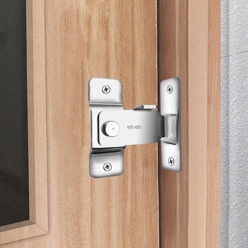 Sliding Door Lock Doors Latch Home Safety Handles Stainless Steel Door Accessories for Household Bedroom Supplies