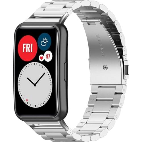 Strap For Huawei Watch FIT Strap Accessories replacement watchband Stainless Steel metal bracelet Huawei Watch fit 2020 Band