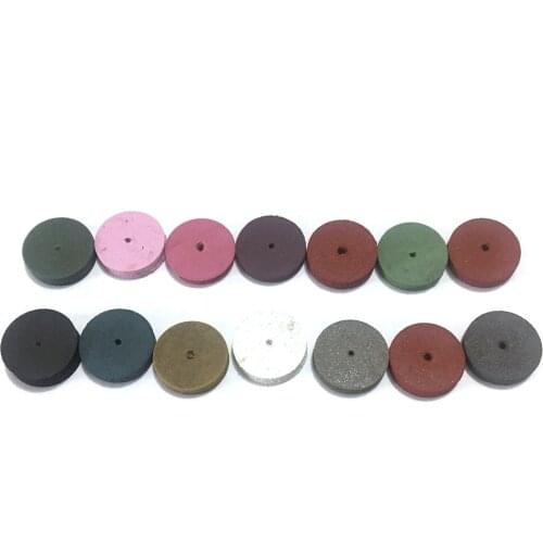 15MMx3MM 30PCS Mixed Color Jewelry Rubber Polishing wheels Dental Jewelry Rotary Tool