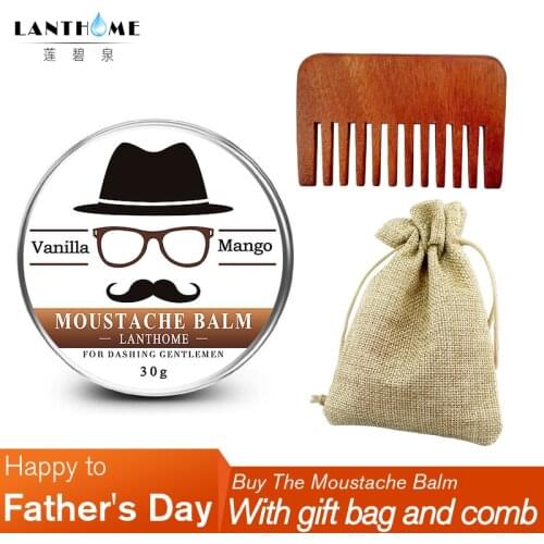 With Free Gift) 30G Gift Natural Beard Oil Conditioner Beard Balm for Beard Growth and Organic Moustache Wax for Beard Styling