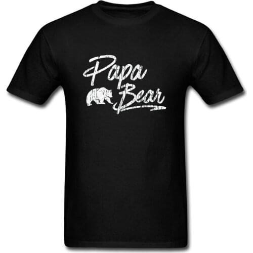 Stay Wild Papa Bear Letter Patchwork Forest T Shirt Fathers Day Custom Well Chosen Gift Tshirts Oversized Bear Animal Tee Print