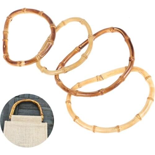 12cm/15cm Vintage Bamboo Bag Wooden Handles Replacement Diy Accessories For Women Handbags
