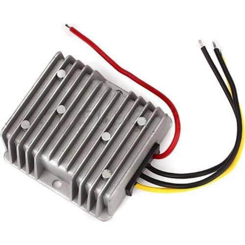 Waterproof DC48V Step Down To 24V 240W 10A Car Power Converter Silver Gray