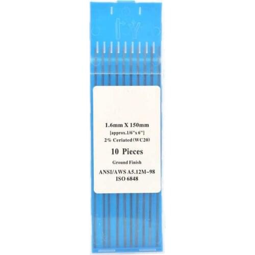 10Pcs WC20 Rod Tungsten Electrode Arc Needle for Welding Thin Stainless Steel Gray Tungsten Electrode