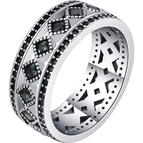 High Quality silver color Vintage Fascination Ring For Women Luxury wedding Rings Jewelry AAA cz stones finger women rings