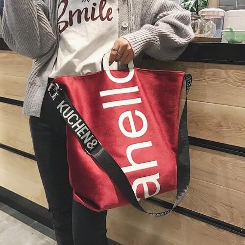 Fashion Big Size Large Capacity Handbag Trending Letter Design Crossbody Shoulder Bags For Women Casual Female Big Shopping Tot
