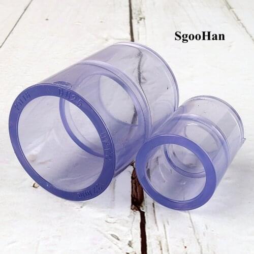 1pc ID. 63~110mm Transparent UPVC Direct Connector Garden Irrigation System PVC Pipe Joints Aquarium Tank Water Pipe Connectors