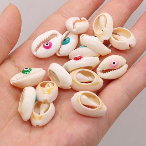 Wholesale Natural Beach Conch Cutout Shells Various Color Beads for Jewelry Making DIY Accessories Fit Necklace Earrings 10PCS