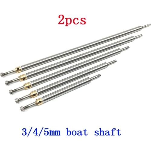 2Pcs 3/4/5mm*L100~300mm RC Boat Shaft Assembly Spare Parts for Remote Control Ship Model / Feeding Boat