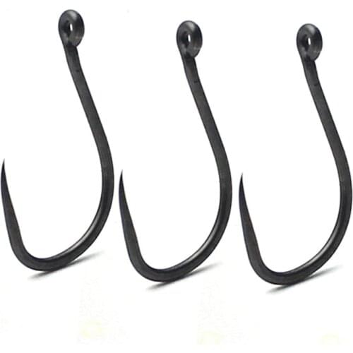 20PCS Coating Carp Fishing Line Hook High Carbon Steel Short curved shank Barbless Hook 6/8/10 Carp Fishing Hooks