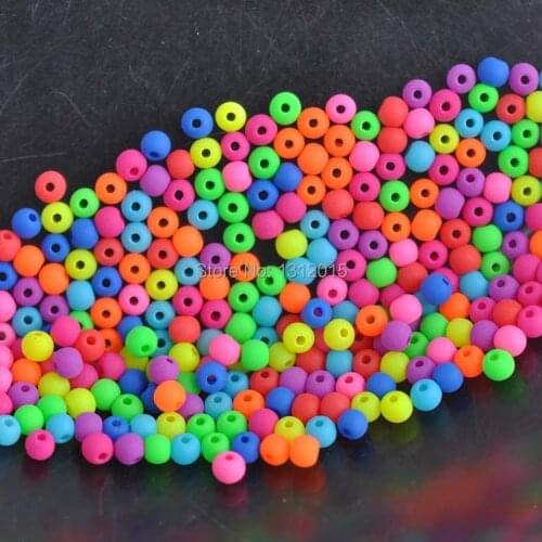 3mm 3000pcs mixed Matte Fluorescent Neon Acrylic Seed Spacer Beads For Jewelry making 2017 new YKL0219-3