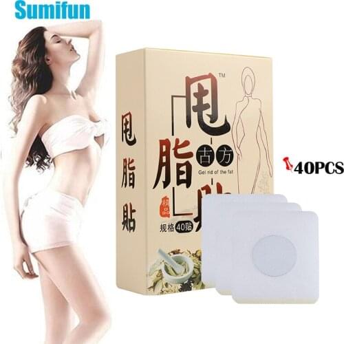40pcs/box Weight Loss Navel Sticker Magnetic Slim Detox Adhesive Sheet Fat Burning Slimming Diet Chinese Medicine Patch Pads