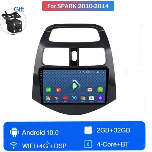 4G all Netcom for Chevrolet Spark 2010 2011 2012 2013 2014 Android10 on-board Internet Multimedia GPS Navigatoin 2.5D IPS 2+32G