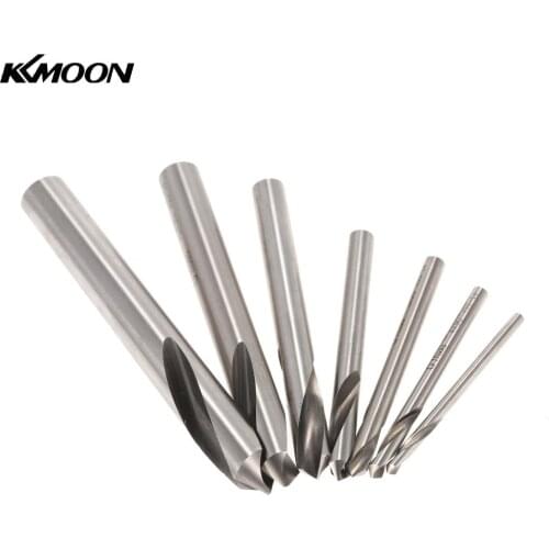7pcs Drill Bit M42 HSS High Speed Steel Cobalt Spotting Drill Bits Set Round Shank 90 Degree Drilling kits Chamfering Tool