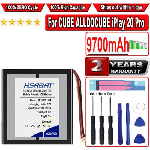 HSABAT 8500mAh Battery for CUBE ALLDOCUBE iPlay 20 Pro Tablet PC