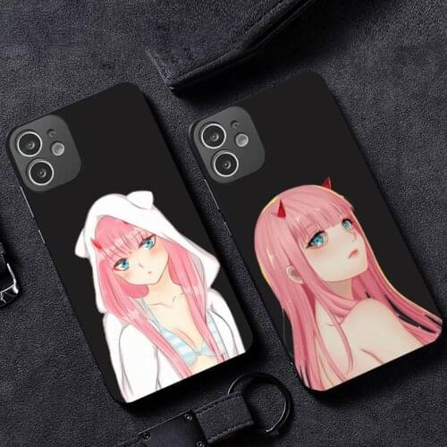 Sexy anime girl Two zero lovely Pink Phone Case for iPhone 12 11 mini pro XS MAX XR 8 7 6 6S Plus X 5S SE 2020