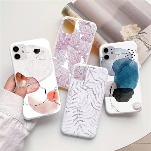 Watercolor Leaves Case For Huawei P Smart 2021 2020 Mate 10 20 P30 P20 Pro P40 Lite E Honor 8X 9X 8A 9 10 Lite 10i 20i TPU Cover