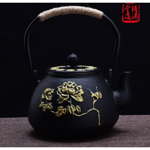 Cast iron kettle pot uncoated teapots Japanese kettles southern pig 1200ml
