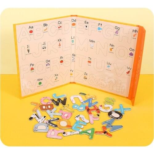 A-Z Alphabet Board Games Montessori Toys Kids Magnetic Letter Drawing Educational Toys For Children Magnets Learning Toys