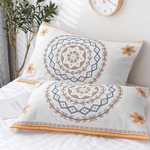 Home Decor Simple Geometric Throw Cotton Nordic Pillow Towel Used to Cover Pillow Decorative Sofa Cushion Cover 52*80cm 2pcs