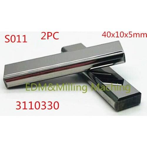 1SET (2PCS) Wire EDM Machine S011 3110330 Tungsten Carbide Power Feed Contact 40x10x5mm For CNC Sodick Service