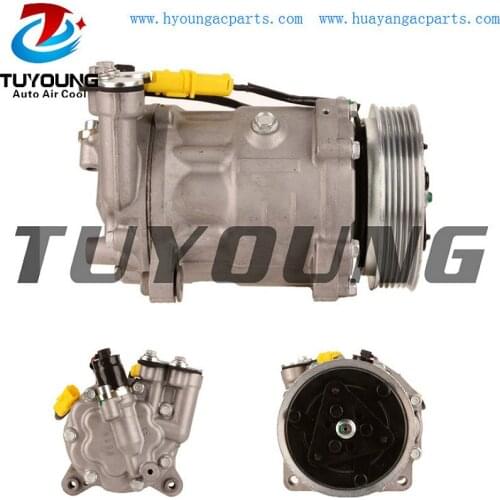 SD7C16 AC Compressor For CITROEN C5 C6 PEUGEOT 407 607 9656572380 6453WT 9663315680 6453XG 9660555580 9650985580 6453QS 6453QY